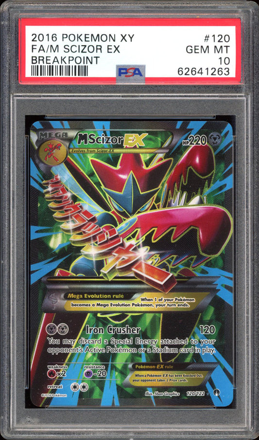 M. Scizor EX 120/122 - PSA 10 - Breakpoint Full Art