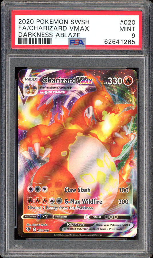 Charizard VMAX 020/190 - PSA 9 - Darkness Ablaze Full Art