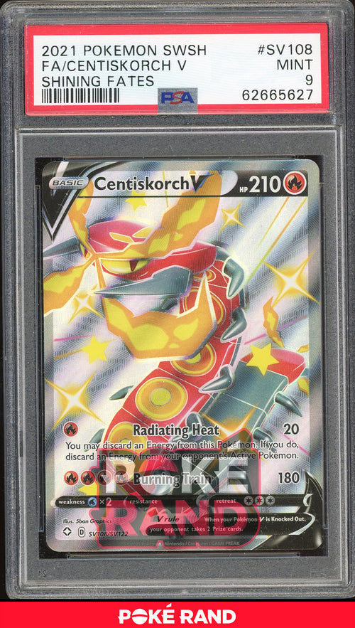 Centiskorch V - Full Art (PSA 9) - Shining Fates SV108 - PokeRand