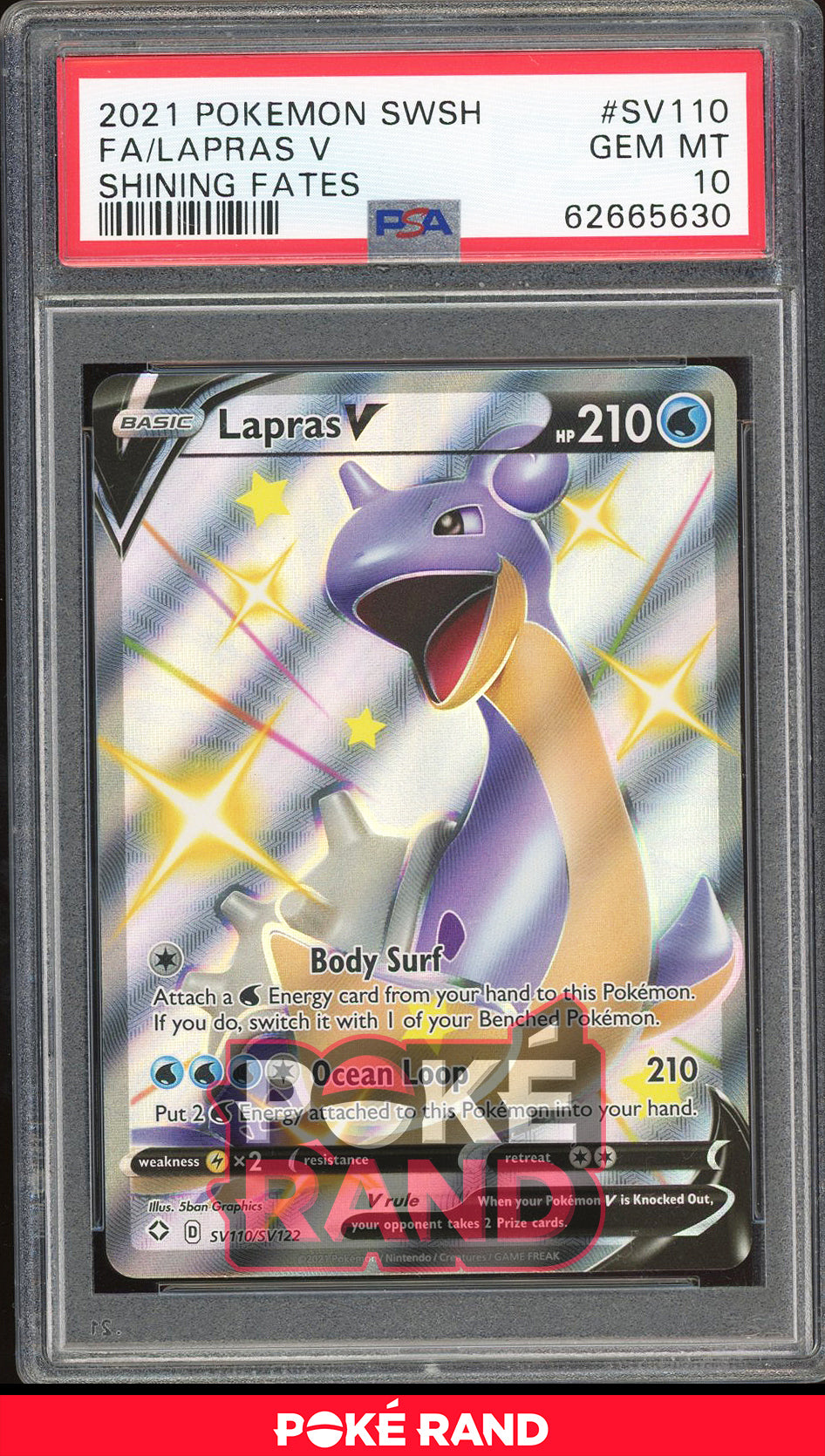 Lapras V - Full Art (PSA 10) - Shining Fates SV110 - PokeRand