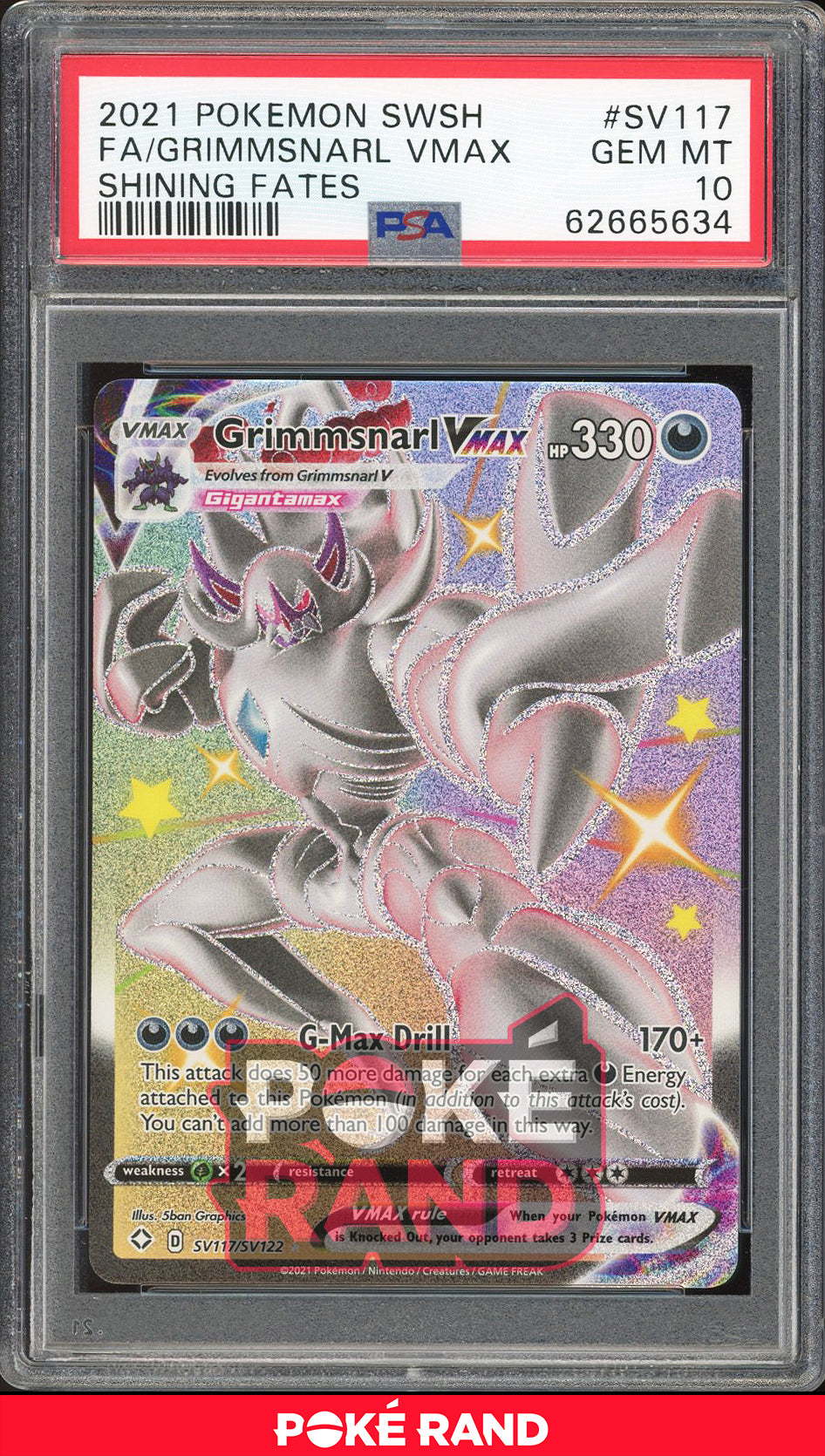 Grimmsnarl VMAX - Full Art (PSA 10) - Shining Fates SV117 - PokeRand