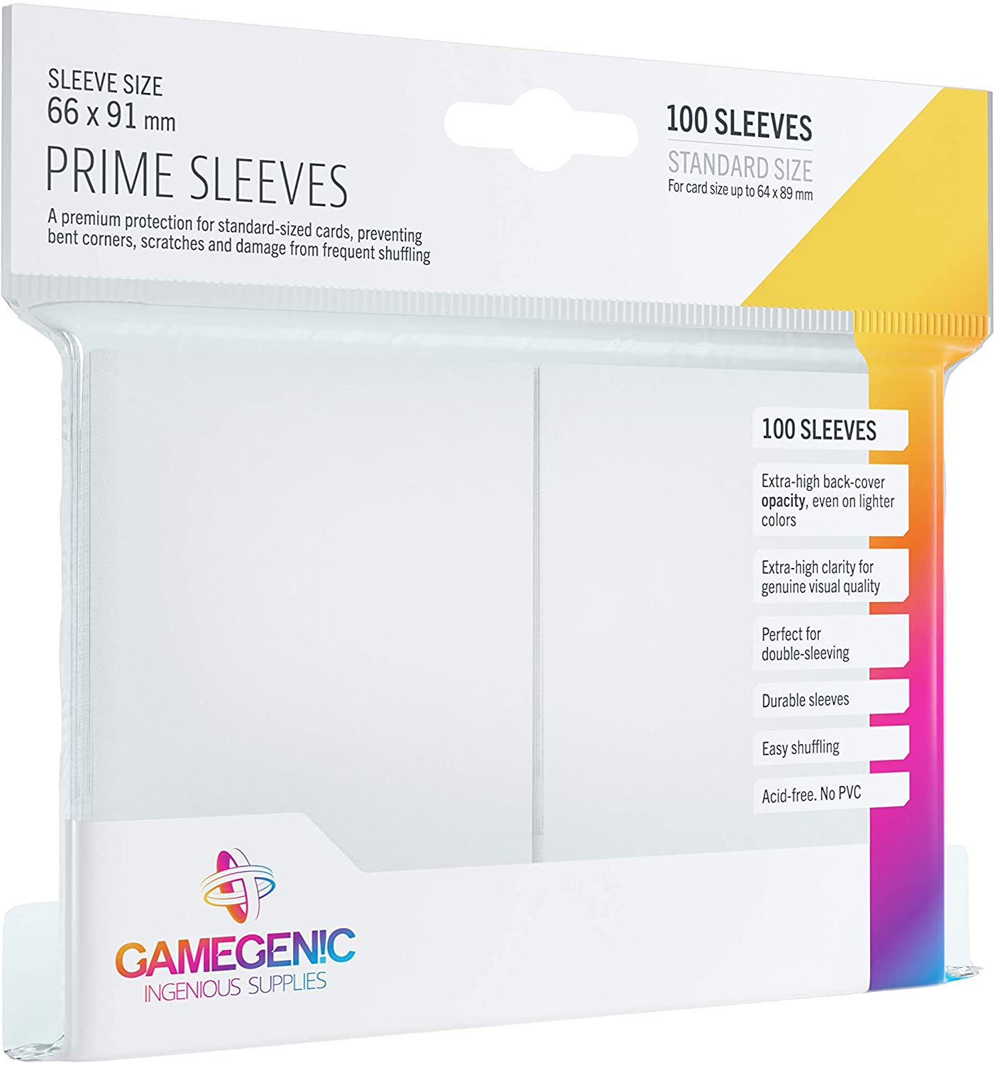Gamegenic Prime Sleeves - White (100 Sleeves) - PokeRand