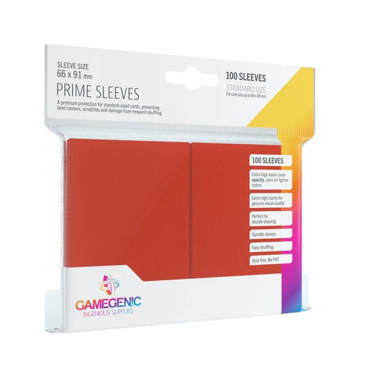 Gamegenic Prime Sleeves - Red (100 Sleeves) - PokeRand