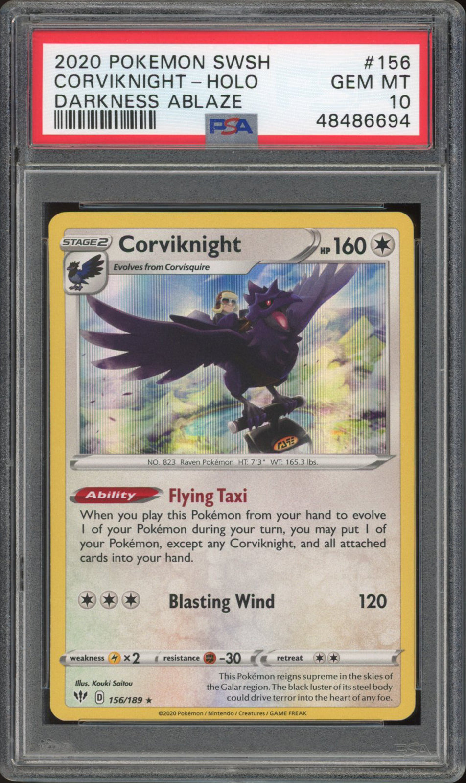 Corviknight - Holo - Darkness Ablaze (PSA 10) - 156/189 - PokeRand
