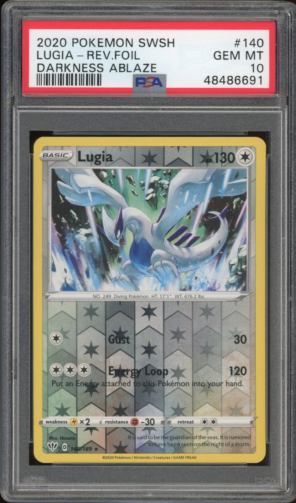 Lugia - Rev. Foil - Darkness Ablaze (PSA 10) - 140/189 - PokeRand