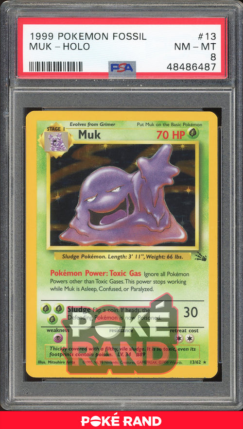 Muk Holo - Fossil - (PSA 8) - 13/62 - PokeRand