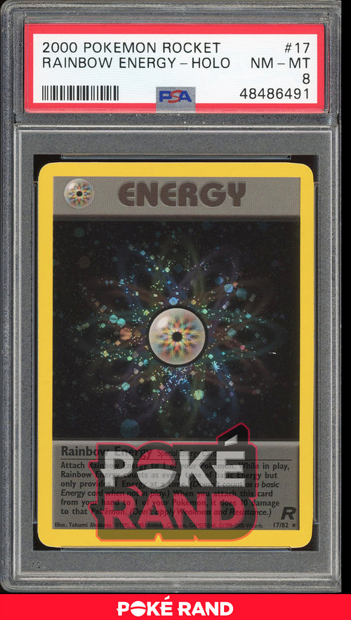Rainbow Energy Holo - Team Rocket - (PSA 8) - 17/82 - PokeRand