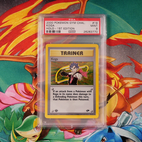 Koga 1st Edition PSA 9 MINT (19/132) - Gym Challenge - PokeRand