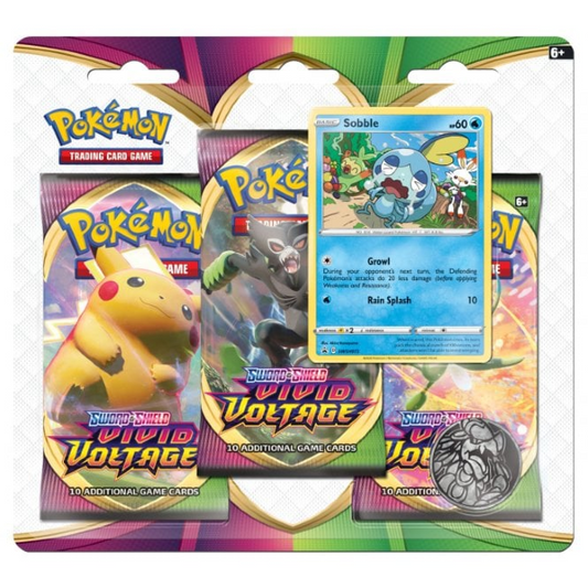 3 Pack Blister (Sobble) - Vivid Voltage - PokeRand