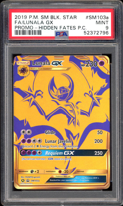 Lunala GX - PSA 9 - Hidden Fates - #SM103a - PokeRand