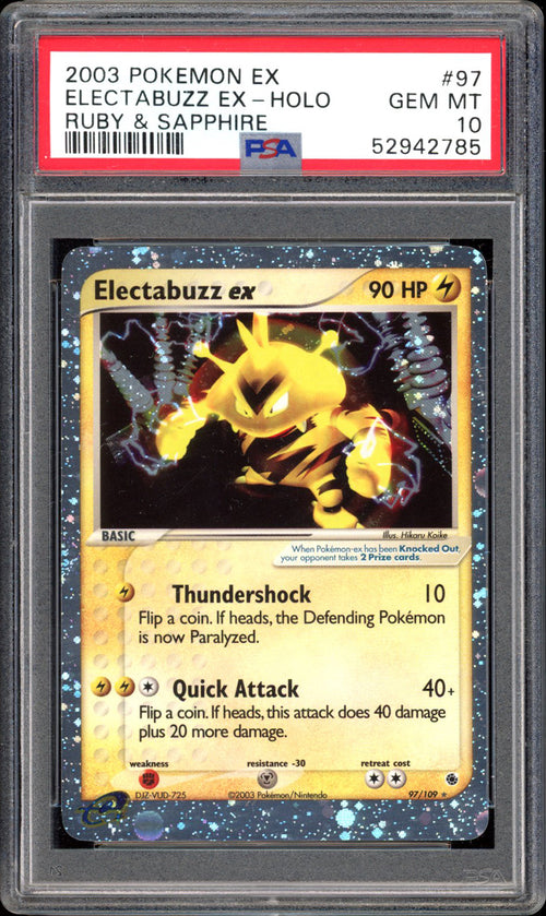 Electabuzz Ex - Holo - Ruby & Sapphire (PSA 10) - 97/109 - PokeRand