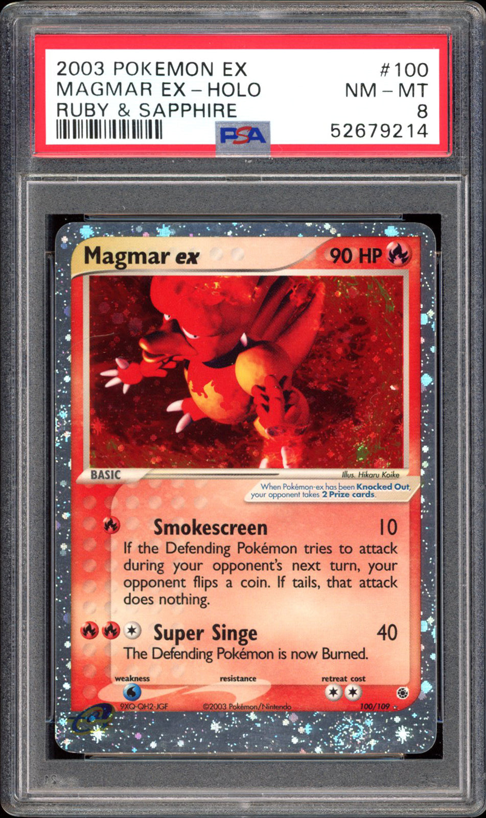 Magmar Ex - Holo - Ruby & Sapphire (PSA 8) - 100/109 - PokeRand