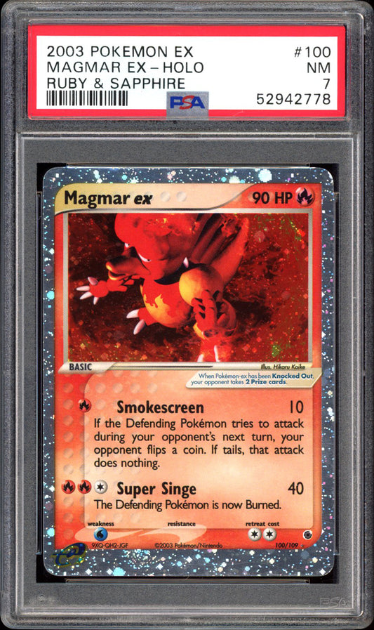 Magmar Ex - Holo - Ruby & Sapphire (PSA 7) - 100/109 - PokeRand
