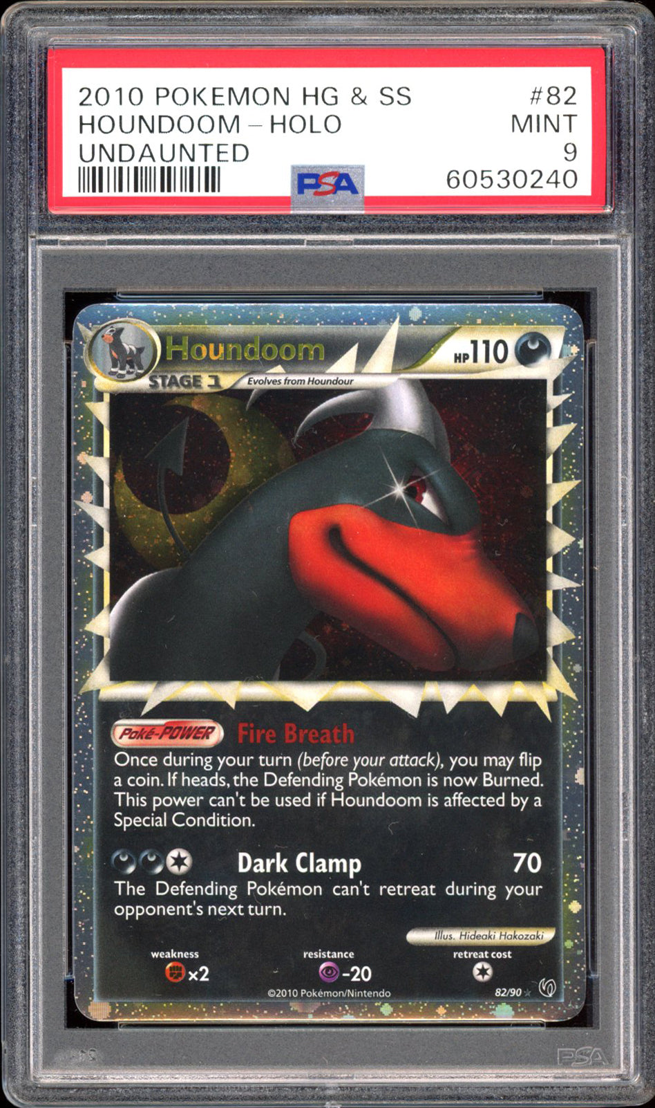 Houndoom - Holo - PSA 9 - Undaunted - 82/90 - PokeRand