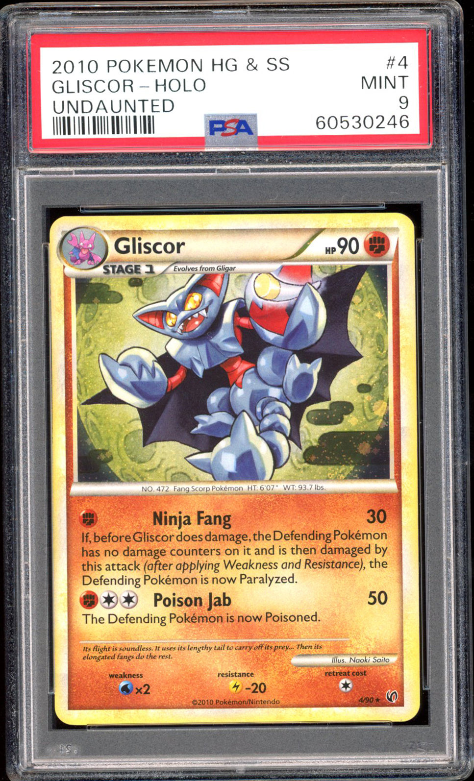 Gliscor - Holo - PSA 9 - Undaunted - 4/90 - PokeRand