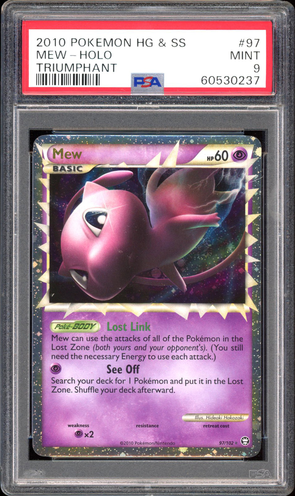 Mew - Holo - PSA 9 - Triumphant - 97/102 - PokeRand