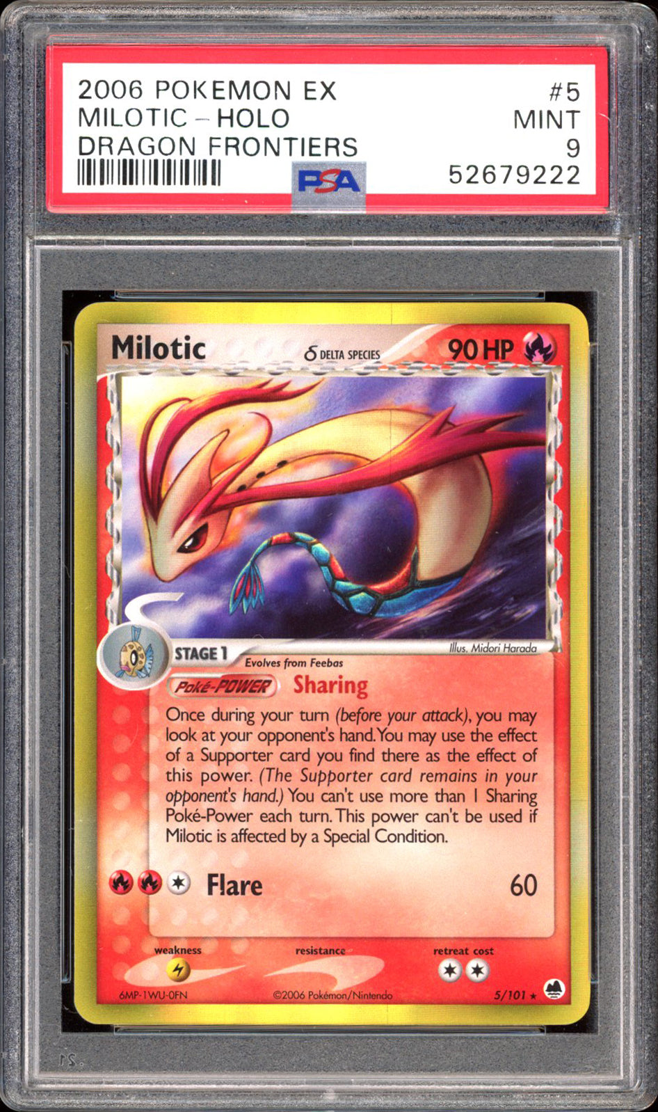 Milotic - Holo - PSA 9 - Dragon Frontiers - #5 - PokeRand