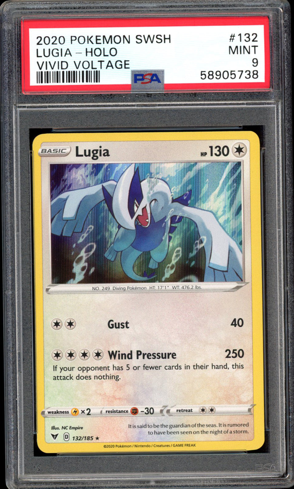 Lugia - Holo - 132/192 - PSA 9 - Rebel Clash - PokeRand