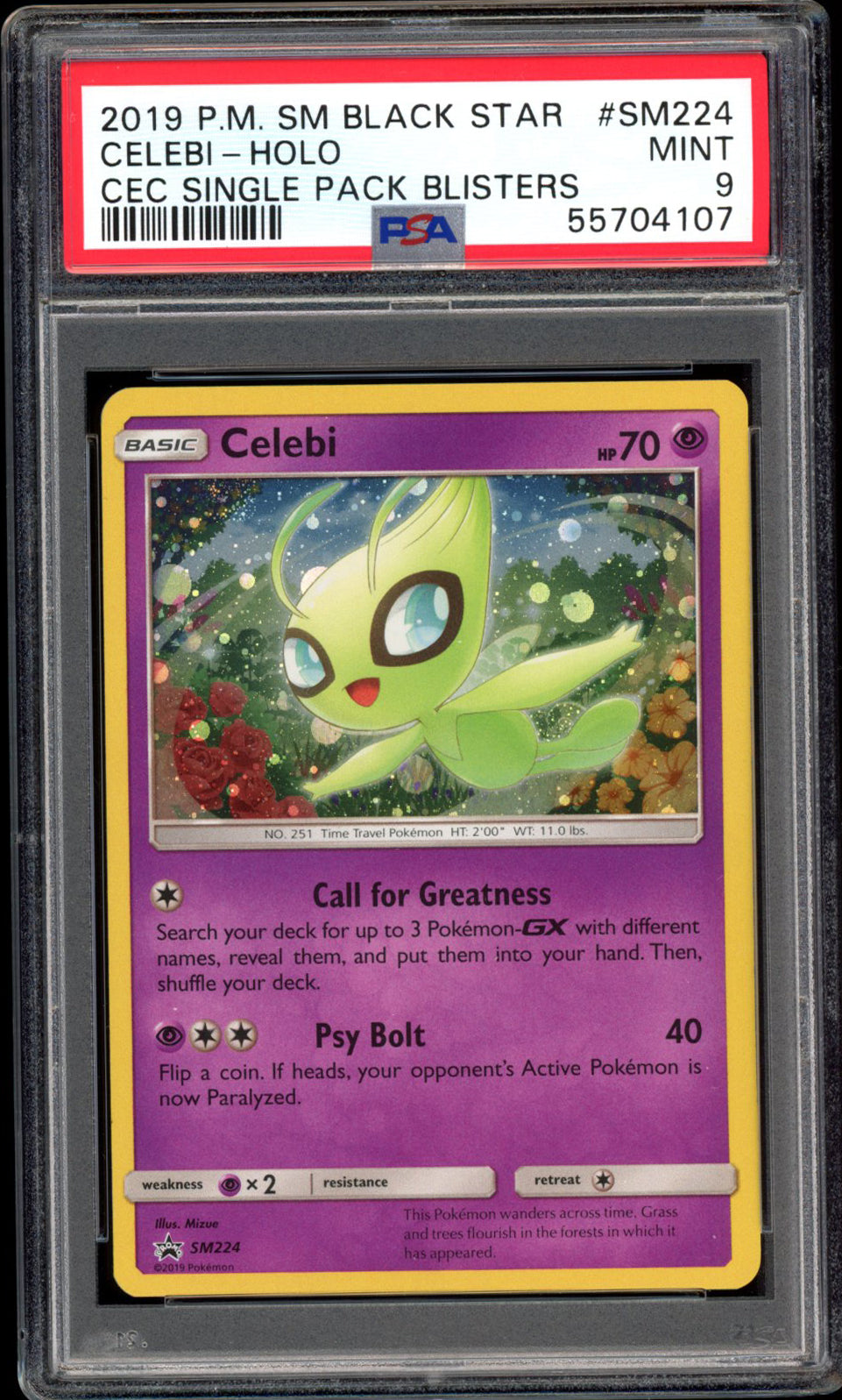 Celebi - Holo - SM224 - PSA 9 - Promo - PokeRand