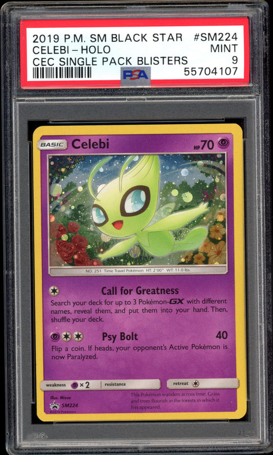 Celebi - Holo - SM224 - PSA 9 - Promo - PokeRand