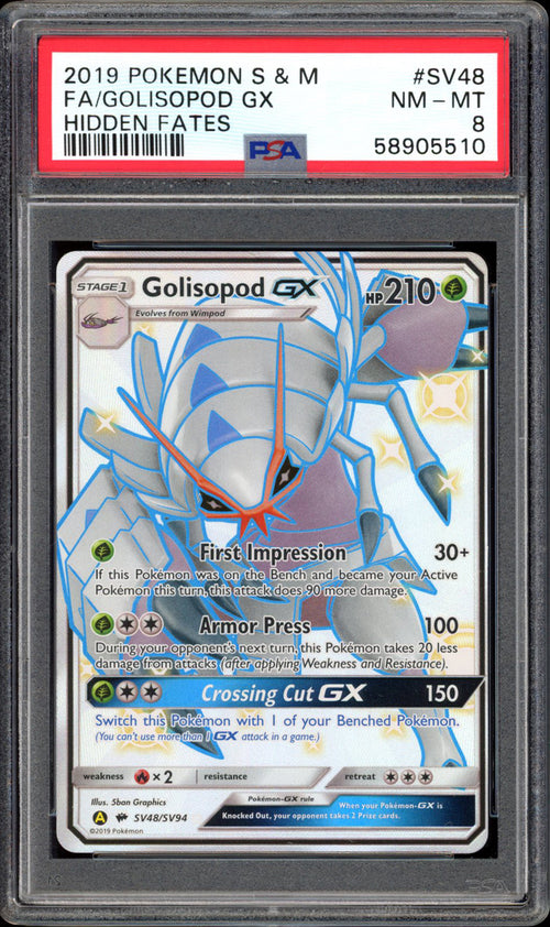 Golisopod GX - Full Art - SV48/SV94 - PSA 8 - Hidden Fates - PokeRand