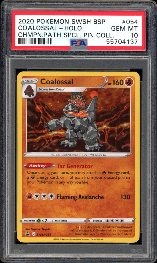 Coalossal - Holo - SWSH054 - PSA 10 - Promo - PokeRand