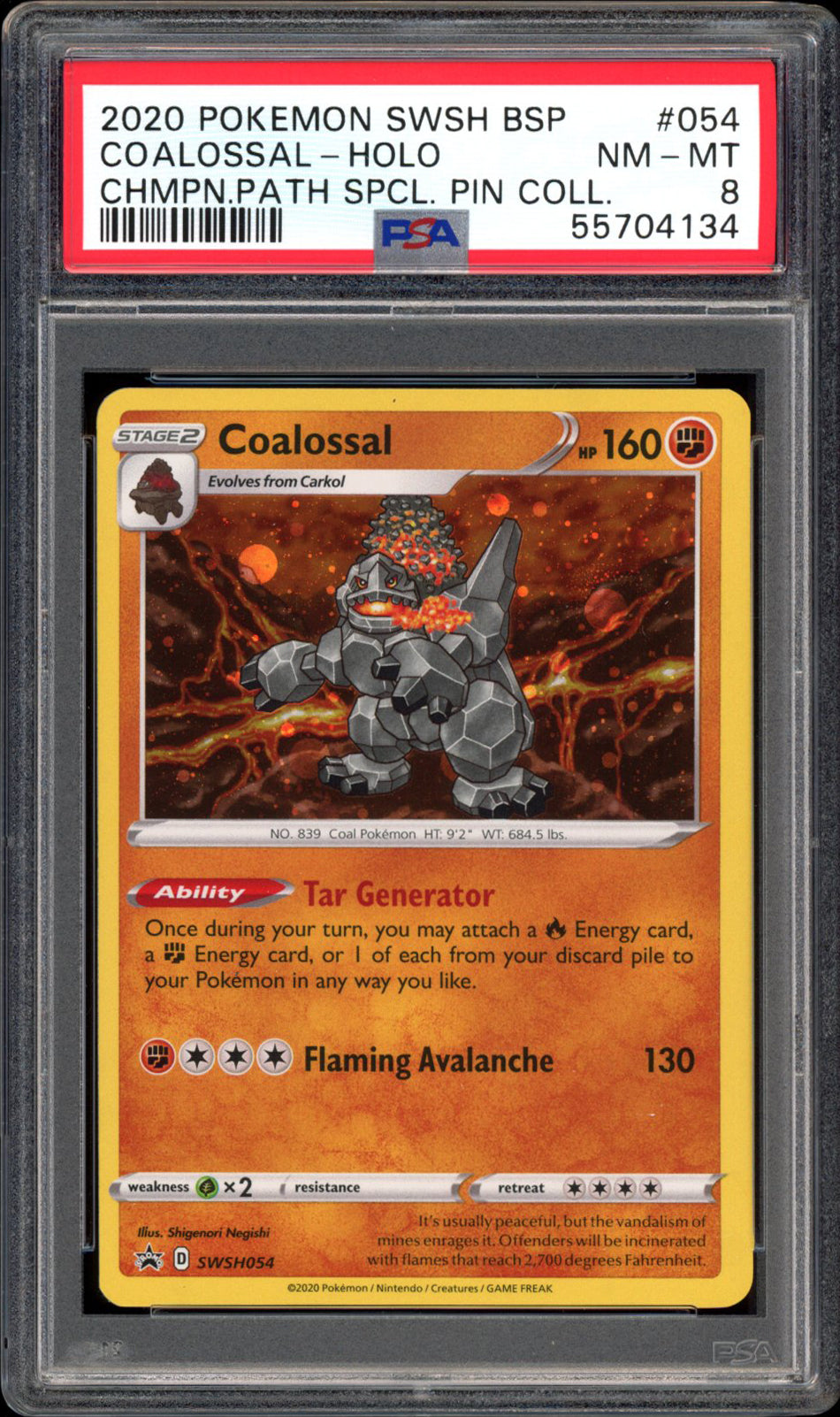 Coalossal - Holo - SWSH054 - PSA 8 - Promo - PokeRand