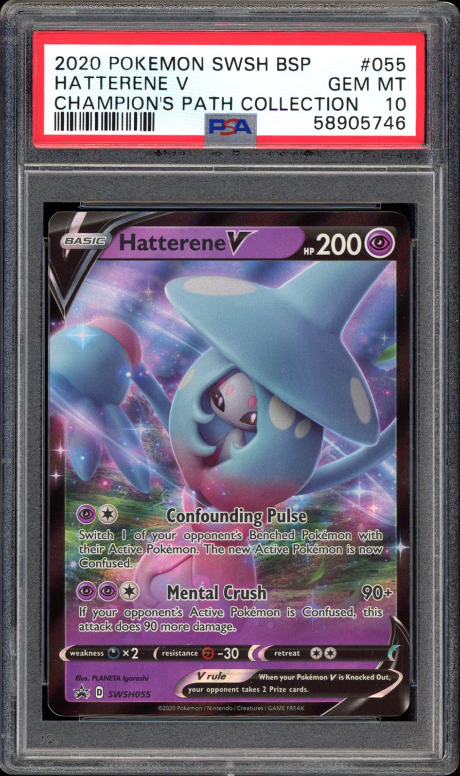 Hatterene V - SWSH055 - PSA 10 - Promo - PokeRand