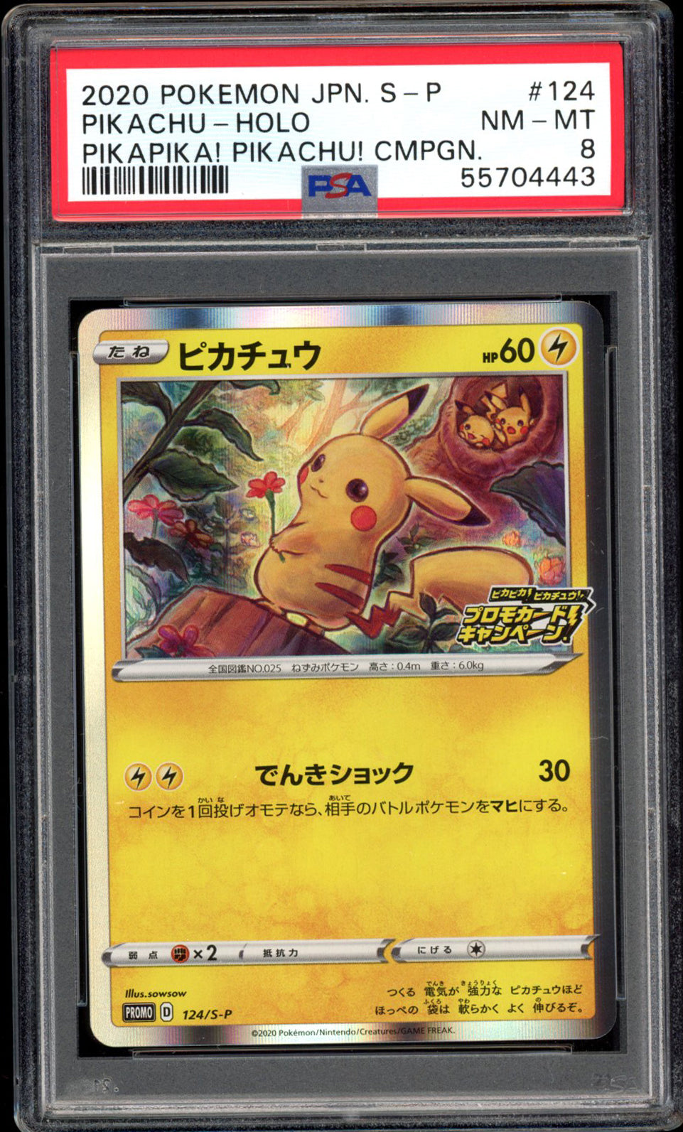Pikachu - Holo - 124/S-P - PSA 8 - Promo - PokeRand