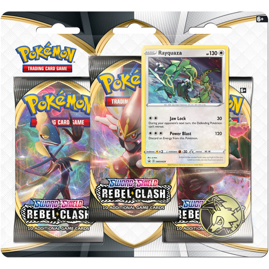 3 Pack Blister (Rayquaza) - Rebel Clash - PokeRand