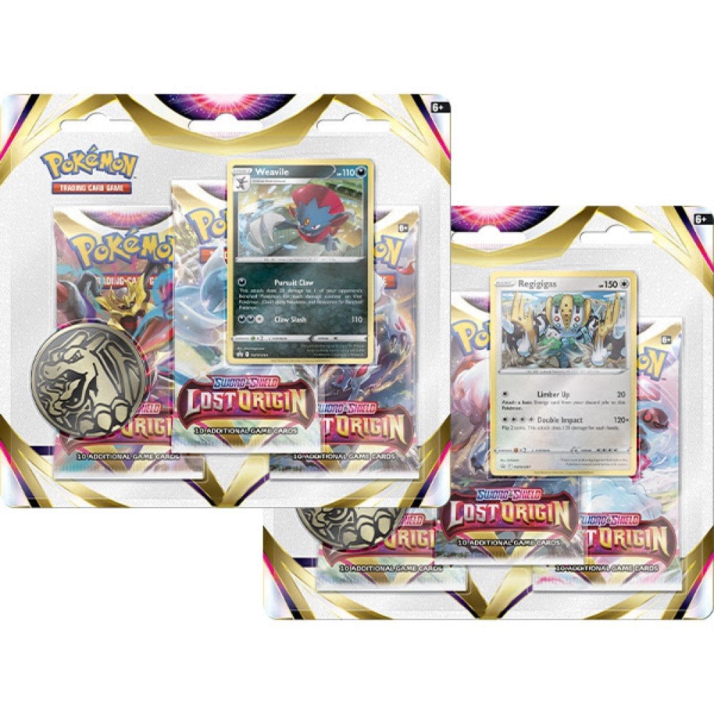 3 Pack Blister (Regigigas or Weavile) - Lost Origin - PokeRand