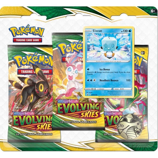 3 Pack Blister (Eiscue) - Evolving Skies - PokeRand