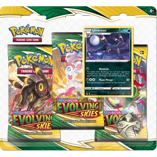 3 Pack Blister (Umbreon) - Evolving Skies - PokeRand